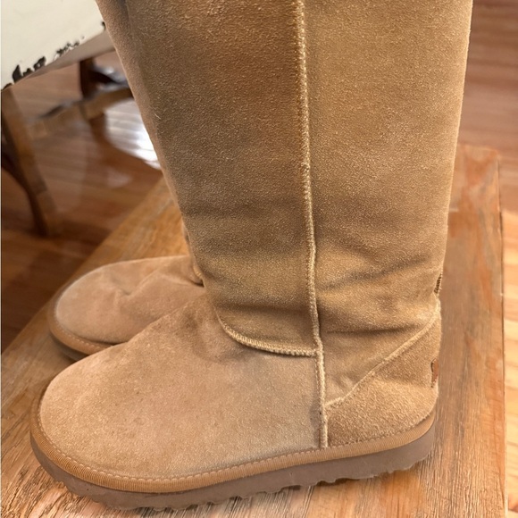 UGG Classic Tall Beige Suede Boots - Picture 6 of 10